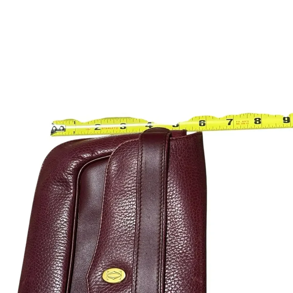 Cartier Vintage Burgundy Leather Clutch